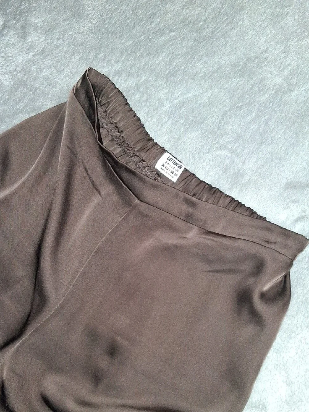 3 Cotton On Wide Leg Pull-On Pants in Brown, Cream, and Tan.